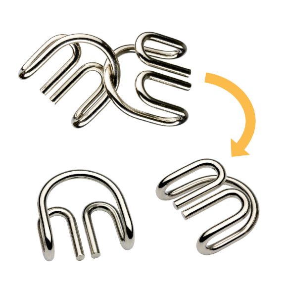 Logikai játék - Fém ördöglakatok - Crazix