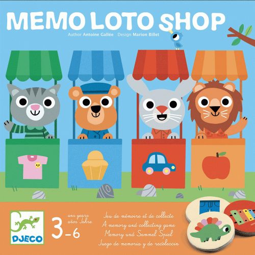 Állatos memória játék- memo loto shop Djeco