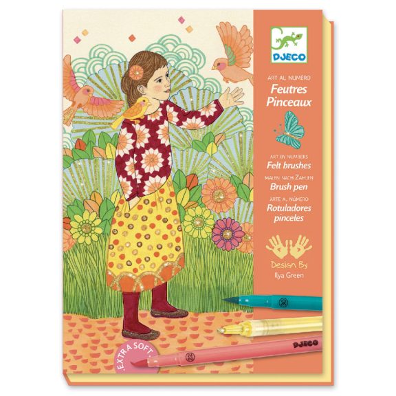 Művészeti műhely-lány a kertben Djeco