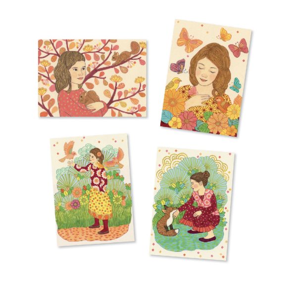 Művészeti műhely-lány a kertben Djeco