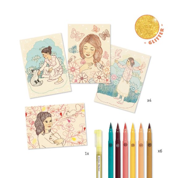 Művészeti műhely-lány a kertben Djeco