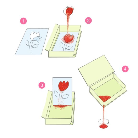 Homokkép készítő - Szivárványos halak