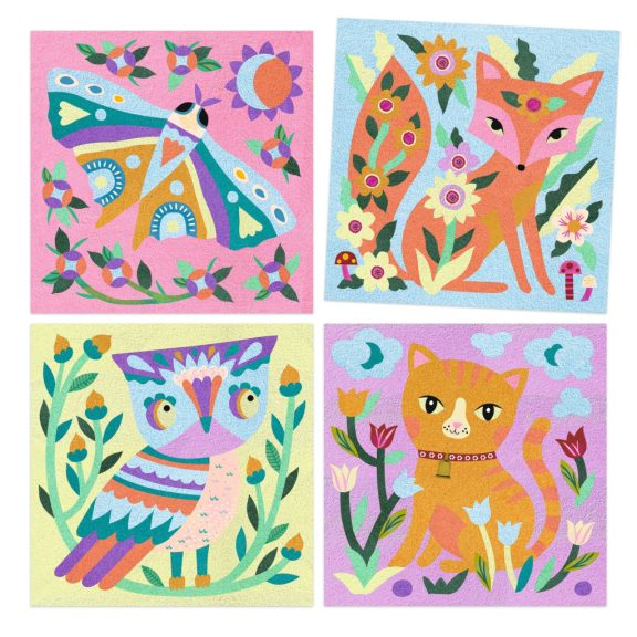 Homokkép készítő - Erdei élővilág-foszforeszkáló képek