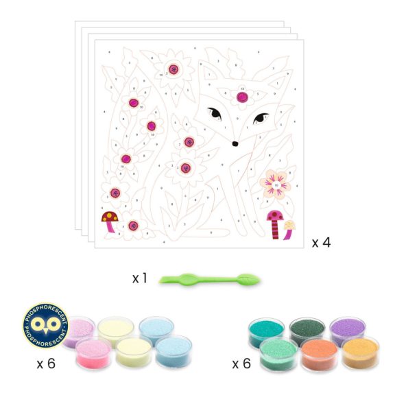 Homokkép készítő - Erdei élővilág-foszforeszkáló képek