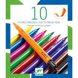 Ecsetfilc készlet- kétvégű - 10 klasszikus szín Djeco