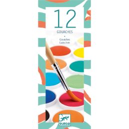 Gouache festék - 12 klasszikus szín Djeco