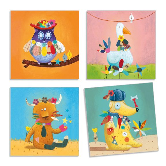 Matricás foglalkoztató - Alkoss állatokat! - Create animals Djeco