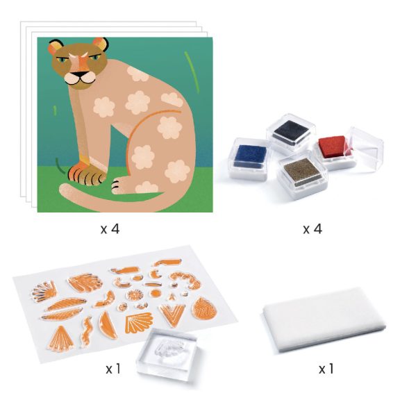 Kreatív nyomdakészlet - Minták és állatok - Patterns and animals