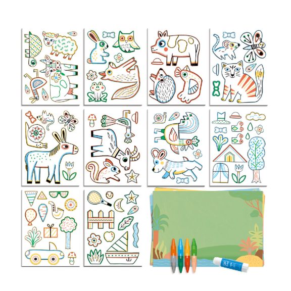 Kollázs műhely - állatok világa Djeco