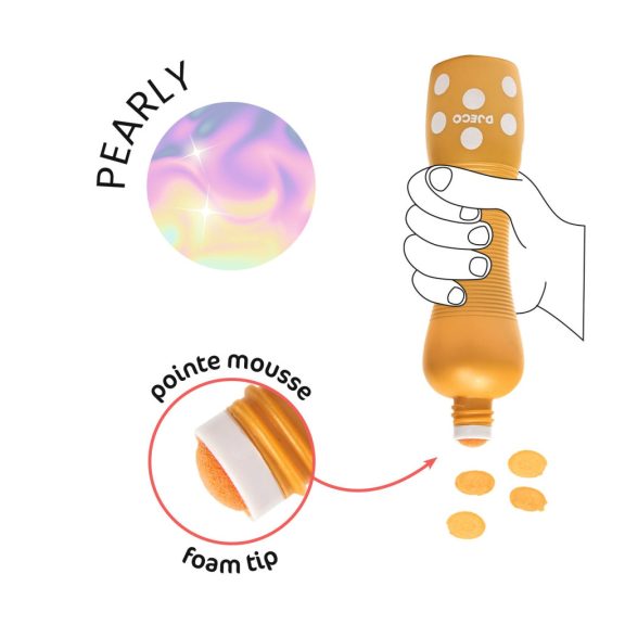 Marok filc készlet 4 gyöngyház színben - Pontozó színezés - Large dot markers