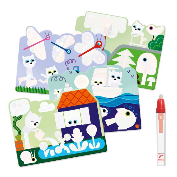 Vízzel színező készlet - Bújócska a kertben - Hidden in the garden