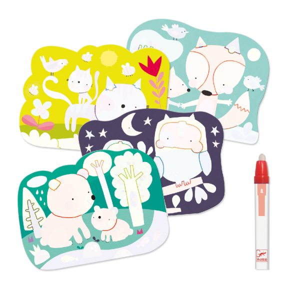 Vízzel színező készlet - Bújócska az erdőben - Hidden in the woods