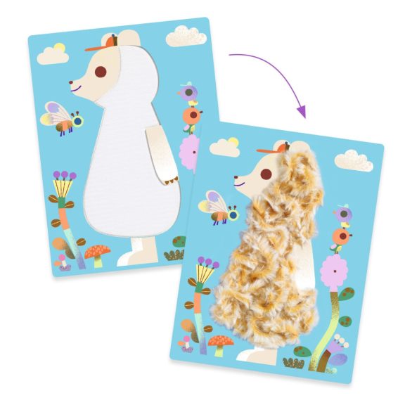 Kollázs műhely - Bolyhos barátok gyapjúval és tépőzárral - Wool and Velcro - Fluffy friends!