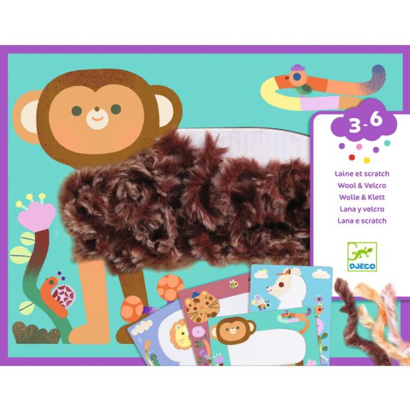 Kollázs műhely - Bolyhos barátok gyapjúval és tépőzárral - Wool and Velcro - Fluffy friends!