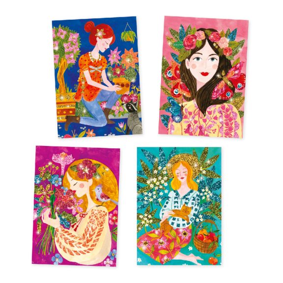 Csillámkép készítő - A virágok illata - The scent of flowers Djeco