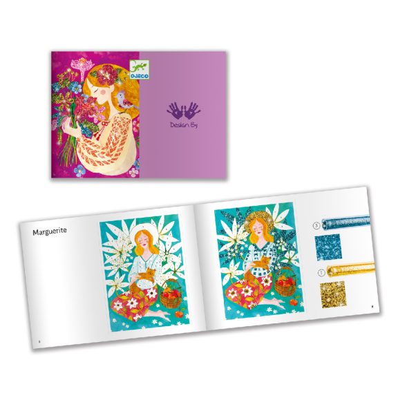 Csillámkép készítő - A virágok illata - The scent of flowers Djeco