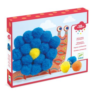 Pompom-kép készítő - Óriás pompom állatok Djeco