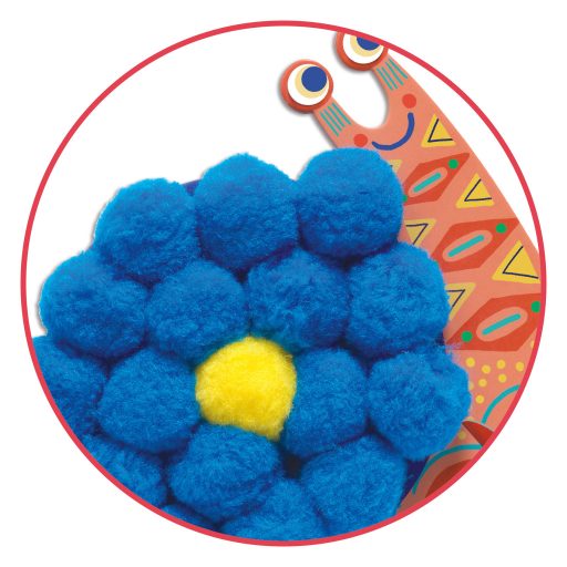 Pompom-kép készítő - Óriás pompom állatok Djeco