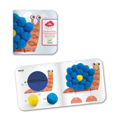 Pompom-kép készítő - Óriás pompom állatok Djeco