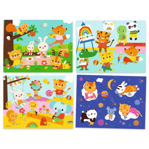 Kollázs műhely - Egy vidám nap képekben Djeco