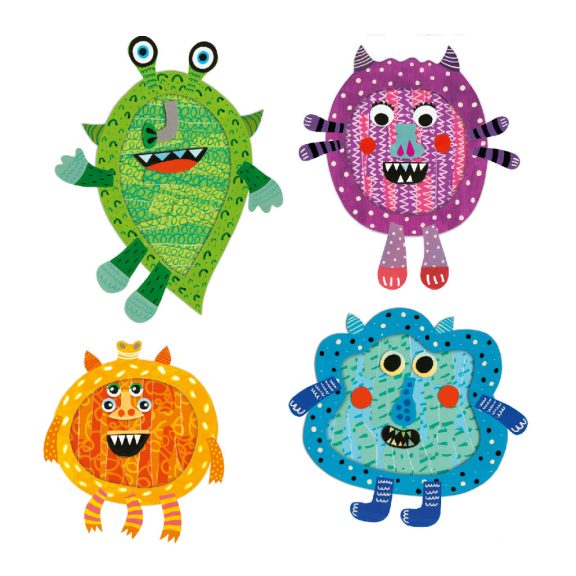 Kollázs műhely-mókás szörnyek Djeco