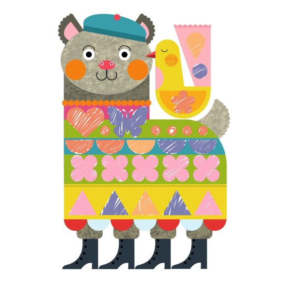 Színezés sablonokkal - vidám , mókás állatfigurák - Djeco