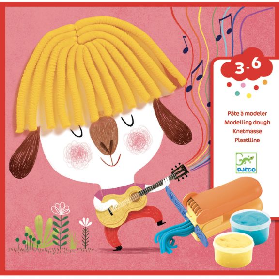 Gyurmaformázós képkészítés-frizurák Djeco