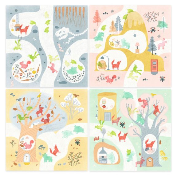 Nyomdakészlet - Látogatás erdei barátoknál