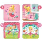 Ballerina puzzle- 4 féle- 6-16db-os Clementoni