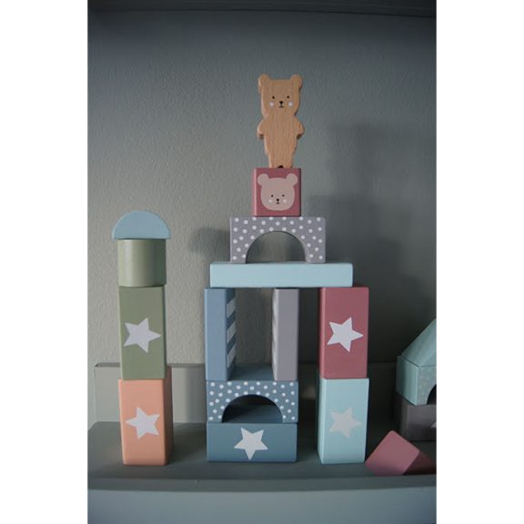 49 darabos fa építőkocka készlet - Macis, Jabadabado