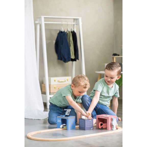 Rendőrségi hajsza, fa vonatpálya szett Jabadabado