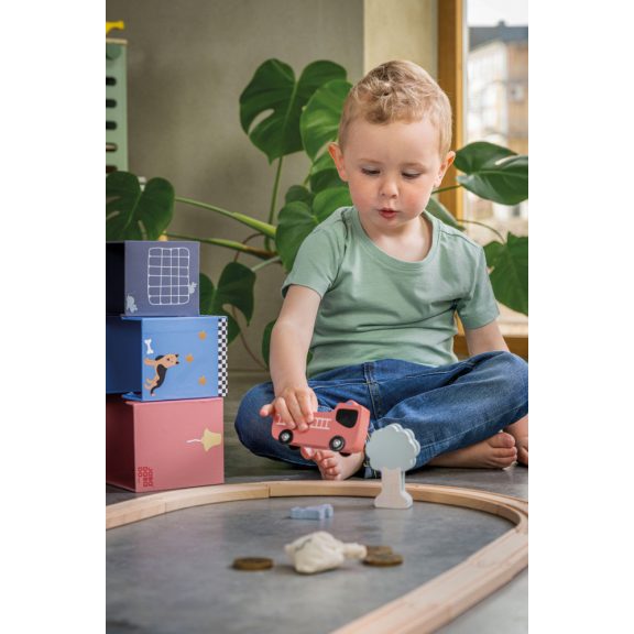 Rendőrségi hajsza, fa vonatpálya szett Jabadabado