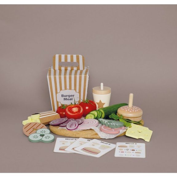 Hamburger menü toronyépítő játék Jabadabado