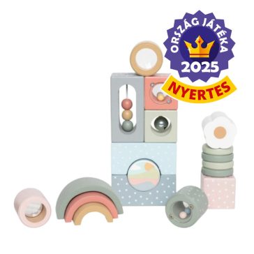 Interaktív építőkészlet fából Jabadabado