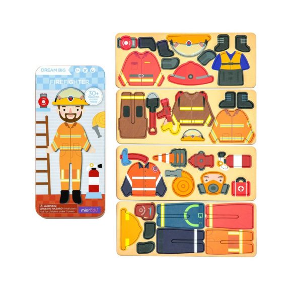 Mágneses puzzle játék, Tűzoltó MierEdu