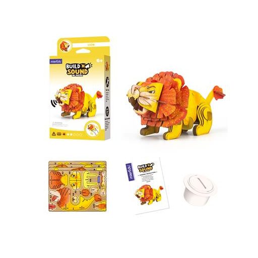 Hangot adó 3D állatos puzzle, Oroszlán MierEdu