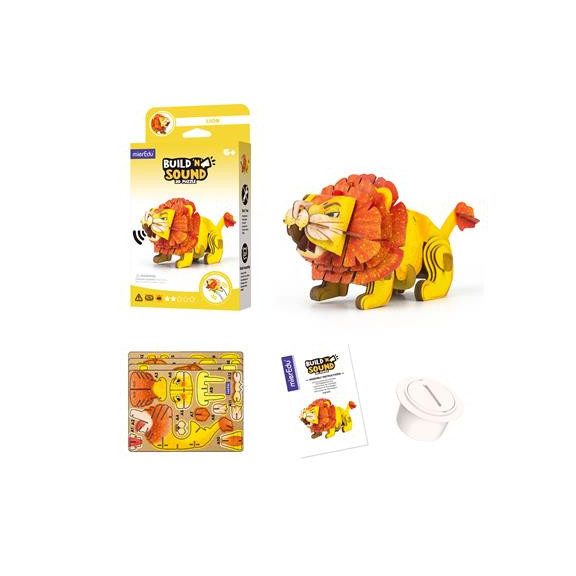 Hangot adó 3D állatos puzzle, Oroszlán MierEdu