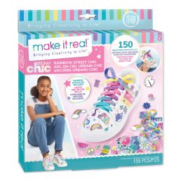   Make it Real sticker chic cipődíszítés szivárvány utcai divat