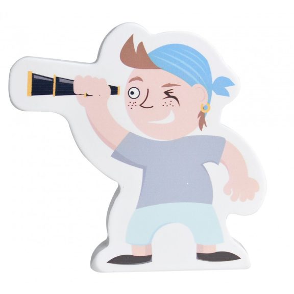 Fa kalózhajó 11 figurával Magni