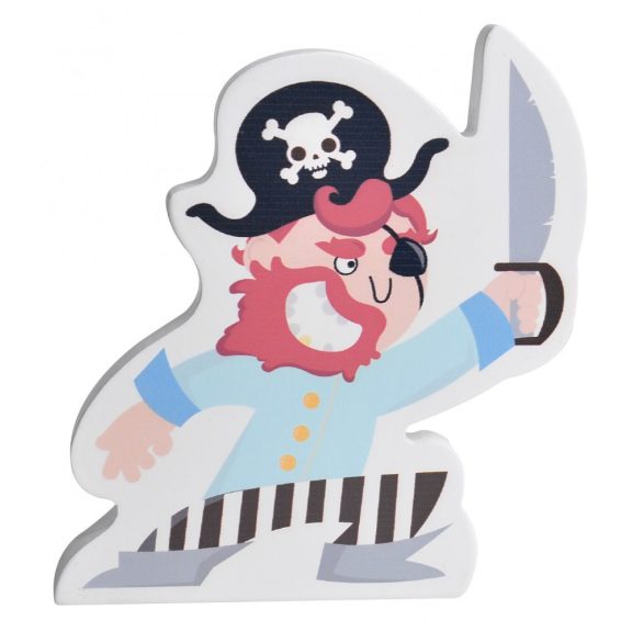 Fa kalózhajó 11 figurával Magni