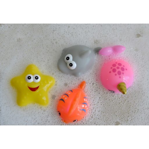 Fürdőjáték - tengeri állatok fénnyel, többféle Magni