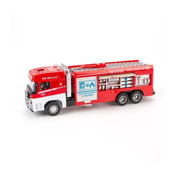 Hátrahúzós tűzoltó autók fénnyel és hanggal, többféle Magni