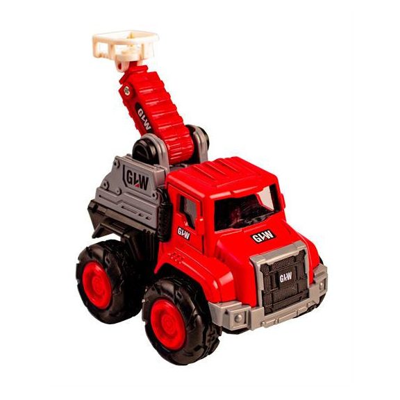 Hátrahúzós fém tűzoltó autók nagyméretű kerékkel, többféle Magni