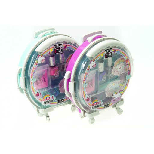 Unikornisos gurulós körömápoló bőrönd, 2 féle - Nice Group