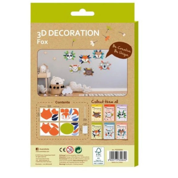 3D dekorációs puzzle, Róka Avenir
