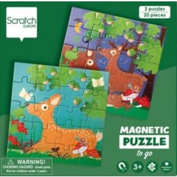  Mágneses puzzle könyv - Erdő - Scratch Europe