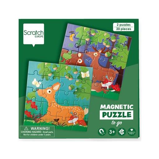  Mágneses puzzle könyv - Erdő - Scratch Europe