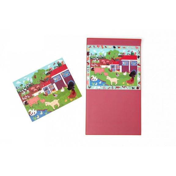 2 az 1-ben mágneses puzzle és megfigyelő játék, Farm Scratch Europe