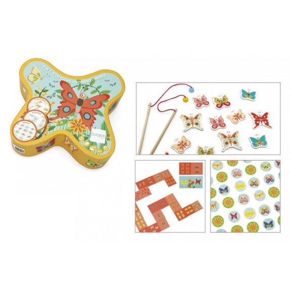 3 játék 1-ben: dominó- mágneses horgászat- memóriajáték