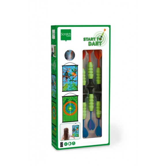 Darts kezdőkészlet Dzsungel, 38*60 cm 2 oldalas, Scratch Europe